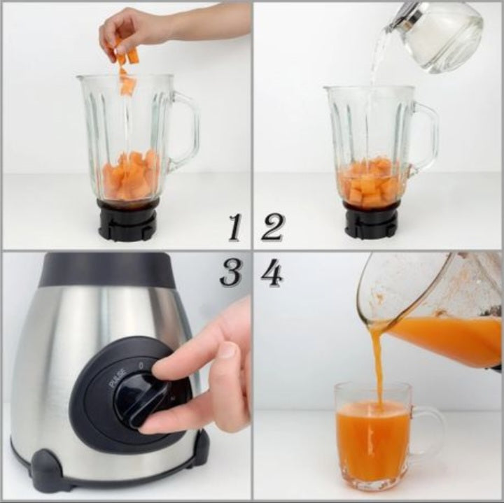 2in1 Portable Juicer & Blender With Glass Jar Ideal For Fruits & Smoothies
