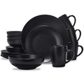 Black Dinnerware Set – 16 Piece