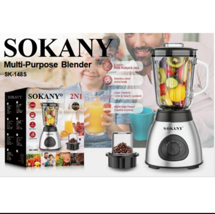 2in1 Portable Juicer & Blender With Glass Jar Ideal For Fruits & Smoothies