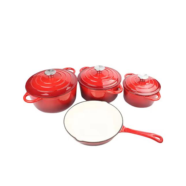 VerdeChef 7-Piece Cast Iron Cookware Set