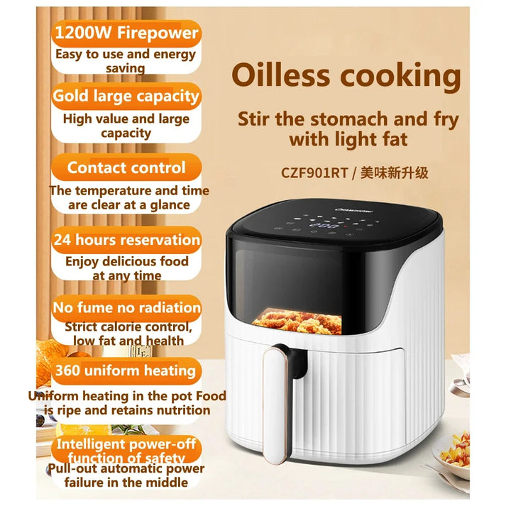 AirView 10L Touch-Screen Air Fryer with Viewing Window