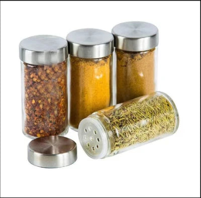 SavorMate 12-Jar Stainless Steel Spice Rack