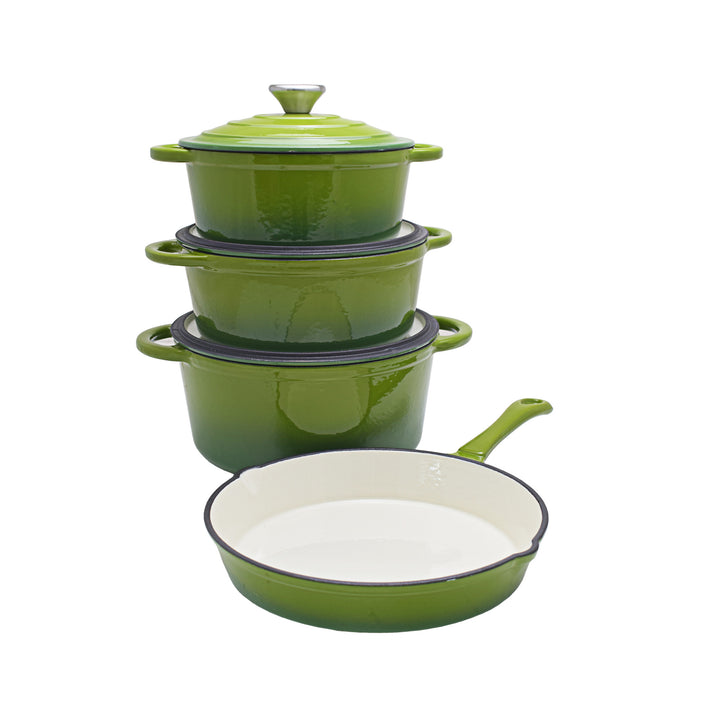 VerdeChef 7-Piece Cast Iron Cookware Set