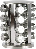 SavorMate 12-Jar Stainless Steel Spice Rack