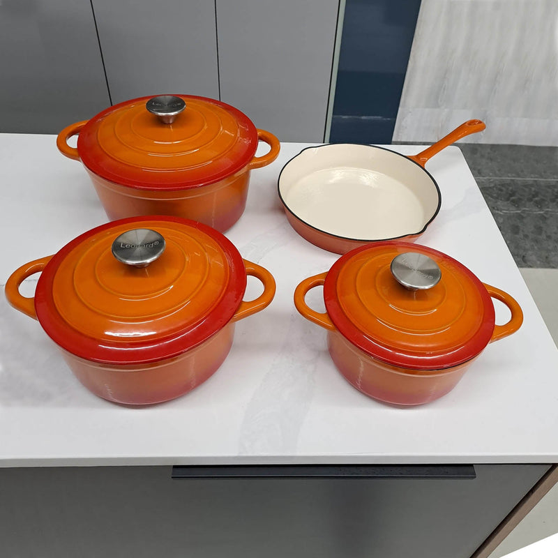 VerdeChef 7-Piece Cast Iron Cookware Set